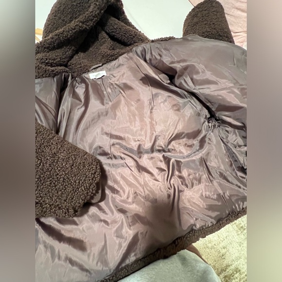 Topshop Sherpa Cropped Jacket - Picture 2 of 5